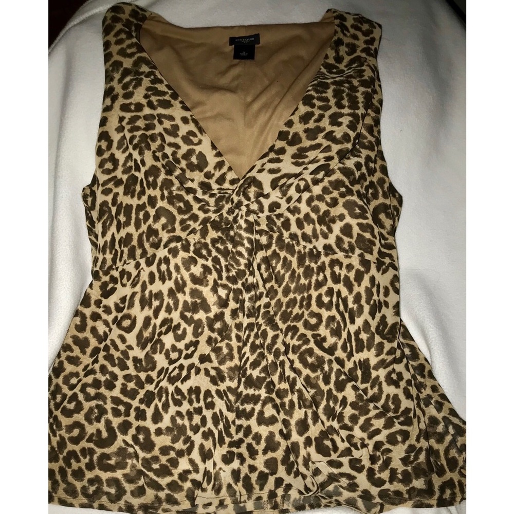 Ann Taylor Leopard Print Sleeveless Blouse Sz. 12